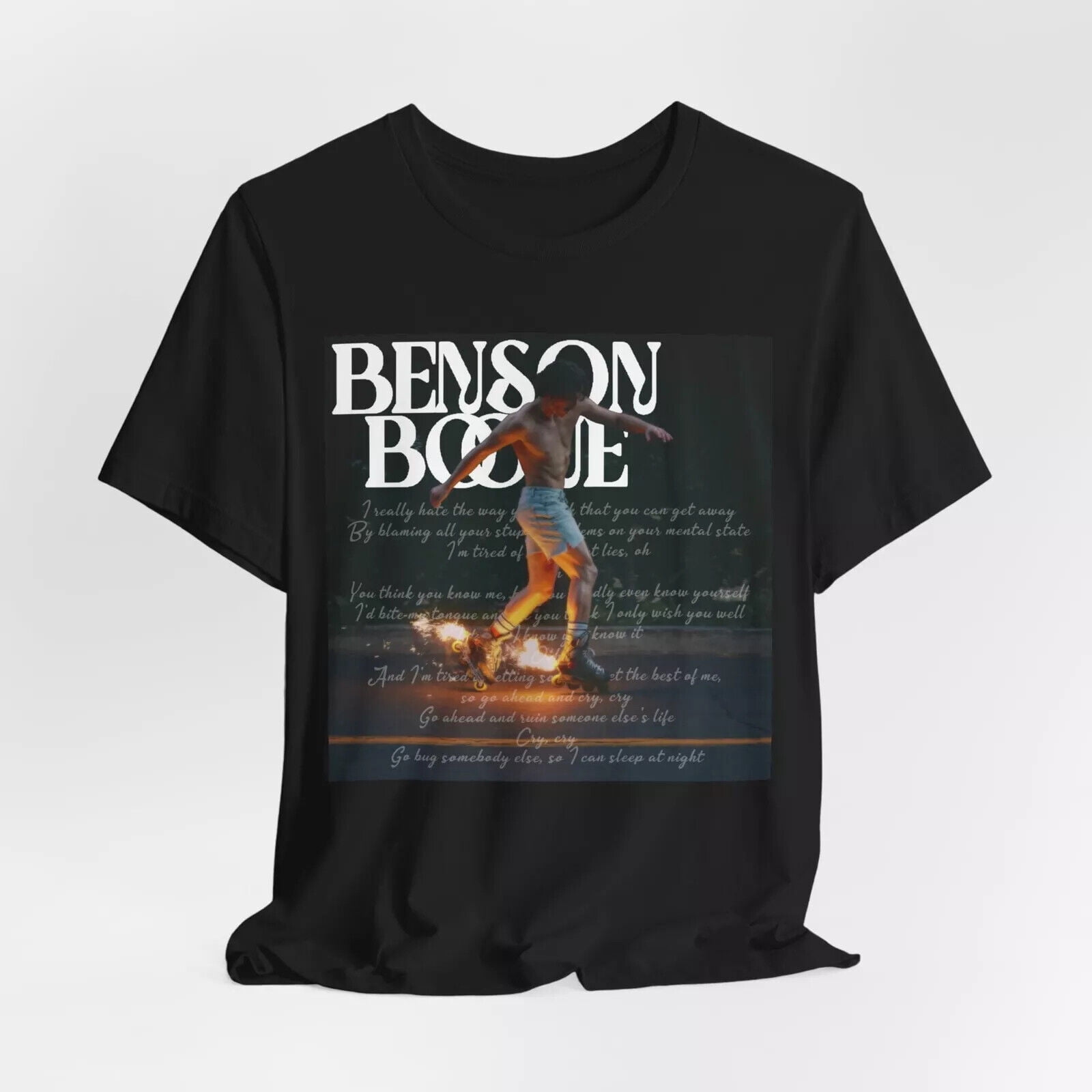 Benson Boone CRY Lyrics Tour TShirt