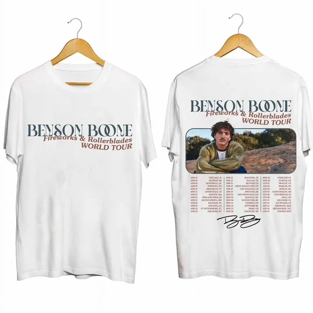 Benson Boone Fireworks and Rollerblades 2024 World Tour Shirt Benson