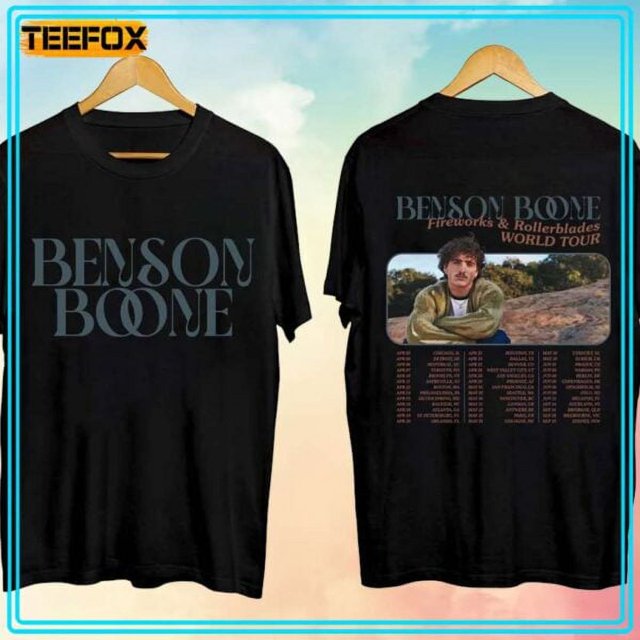 Benson Boone Fireworks and Rollerblades Tour 2024 Graphic Unisex T
