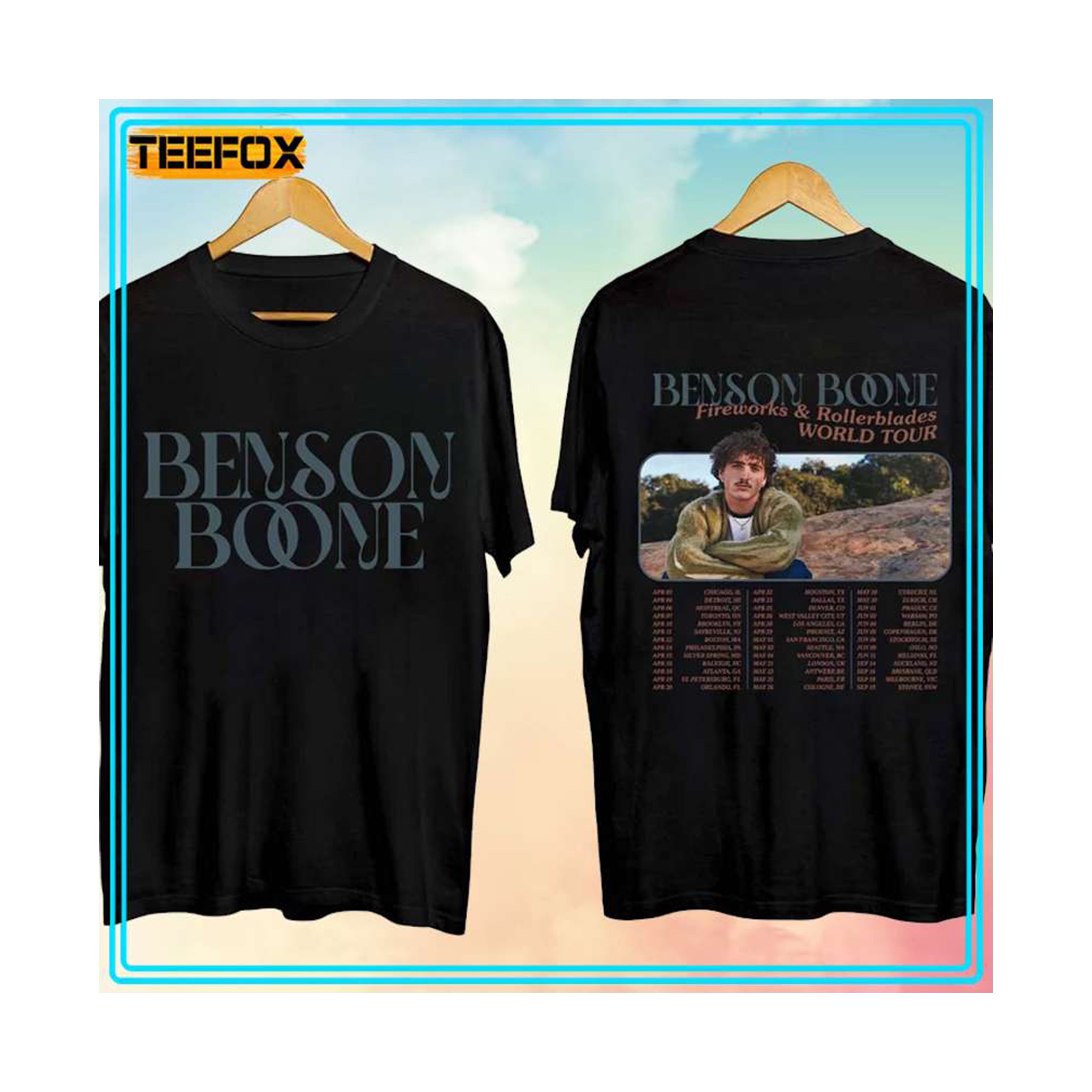 Benson Boone Fireworks and Rollerblades Tour 2024 T Shirt