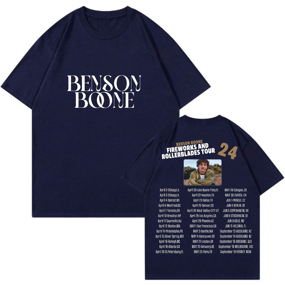 Benson Boone Fireworks and Rollerblades World Tour 2024 Tshirt Short