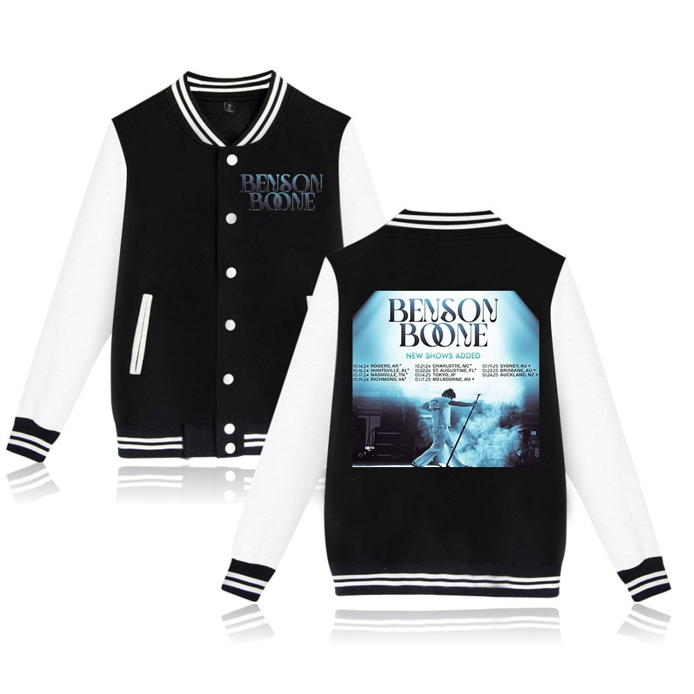 Benson Boone Merch 2025 Tour Baseball Jacket Clothes Unisex Long Sleeve