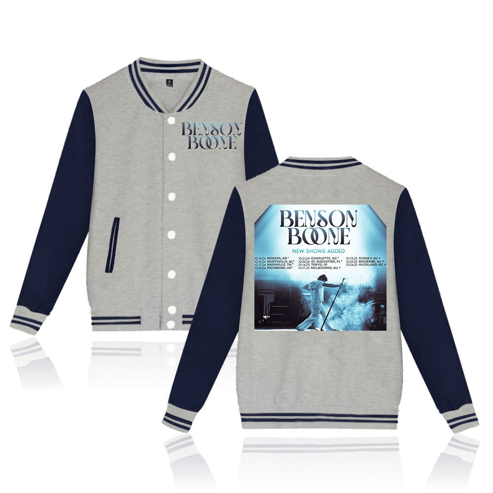 Benson Boone Merch 2025 Tour Baseball Jacket Clothes Unisex Long Sleeve
