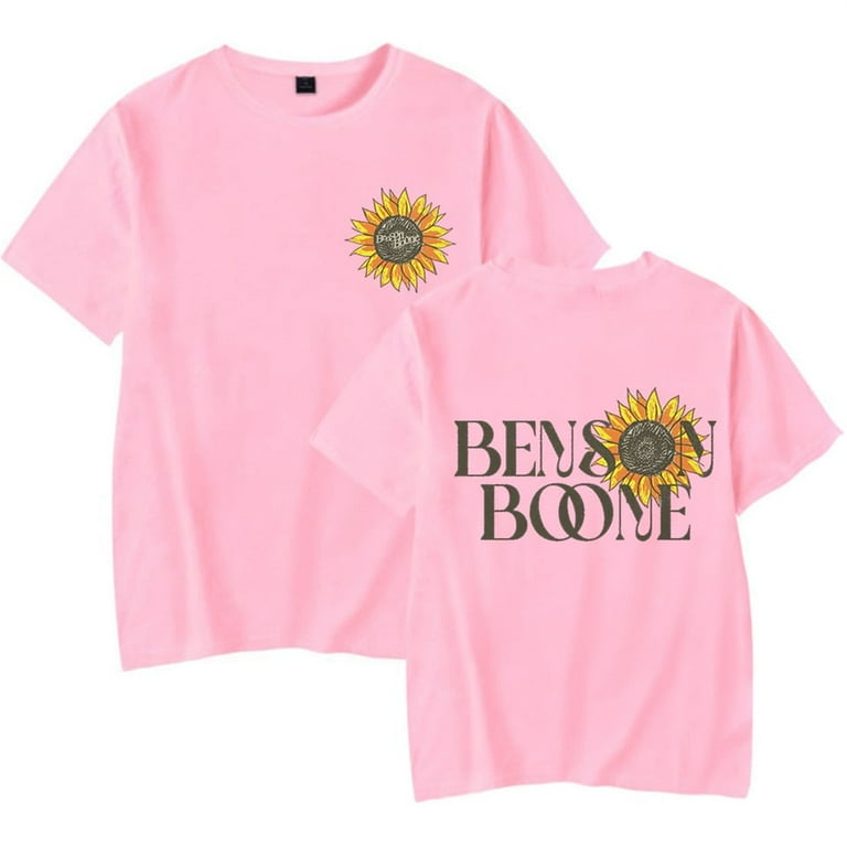 Benson Boone Sunflower T-shirt Fashion Crewneck Hip Hop Top
