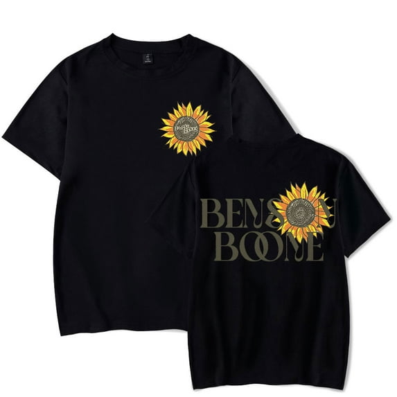 Benson Boone Sunflowers T-shirt Women Men Vintage Tee Fashion HipHop Short Sleeve