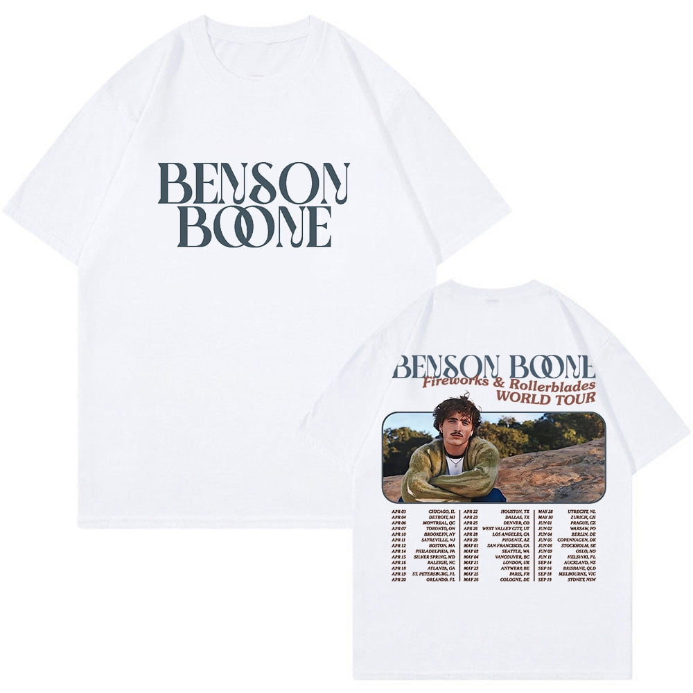 Benson Boone T-shirt Fireworks and Rollerblades World Tour 2024 Short ...