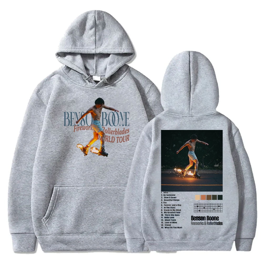 Benson Boone Tracklist Hoodies Fireworks and Rollerblades Merch Women