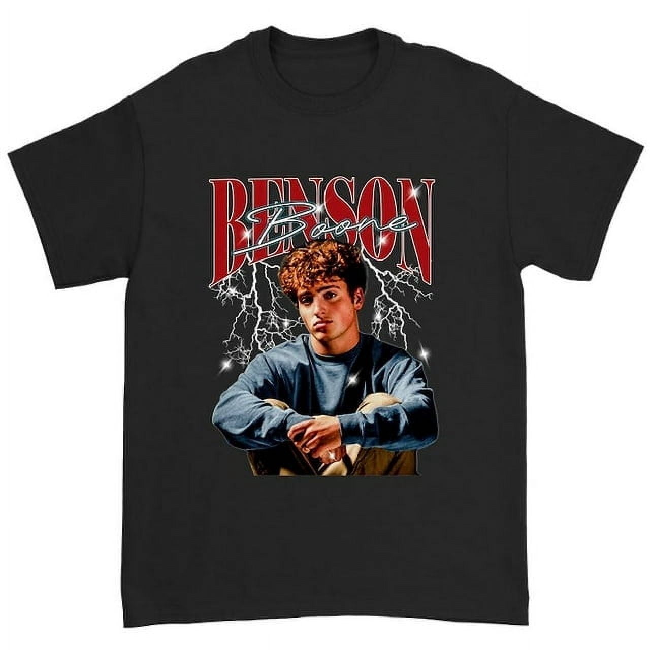 T-shirt Benson Boone Logo - Coupe Oversize Unisexe, Manches Courtes, Blanc - Neuf Sans étiquettes, Parfait Pour Un Look Décontracté !