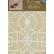 Benson Mills Gateway Geometric Print Zippered Umbrella Tablecloth 60 Round Umbrella