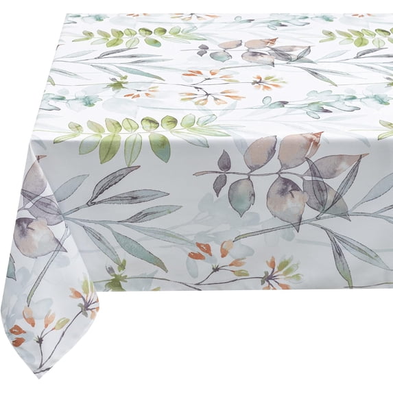 Benson Mills Spillproof Spring/Summer Durable Heavyweight Fabric Indoor Outdoor Tablecloth, Washable Table Cloth for Rectangle Tables, Picnic/Patio Table Covers (60" x 104" Rectangular, Jillian)
