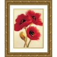 thumbnail image 1 of Benson, Paula 12x14 Gold Ornate Wood Framed with Double Matting Museum Art Print Titled - Red Poppies, 1 of 4