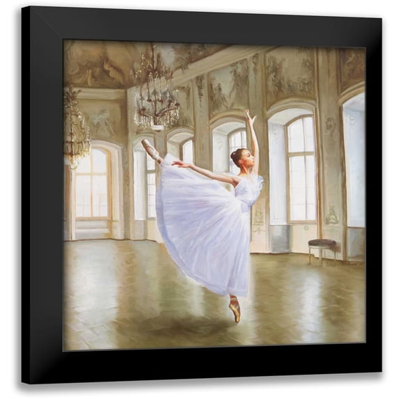 Benson, Pierre 12x12 Black Modern Framed Museum Art Print Titled - Le Grand Salon II