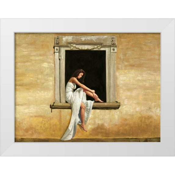 Benson, Pierre 14x12 White Modern Wood Framed Museum Art Print Titled - Italian Afternoon