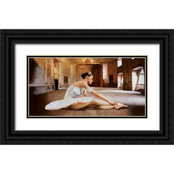 Benson, Pierre 18x11 Black Ornate Wood Framed with Double Matting Museum Art Print Titled - Rehearsal