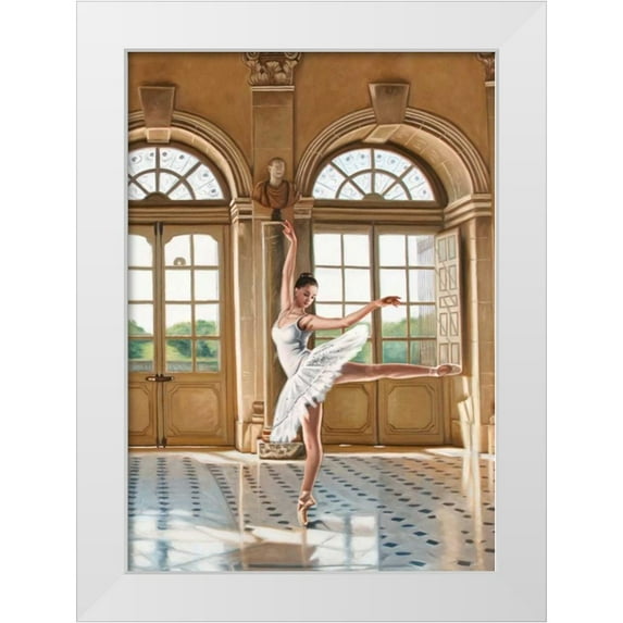 Benson, Pierre 24x32 White Modern Wood Framed Museum Art Print Titled - In the Grand Palace II - detail