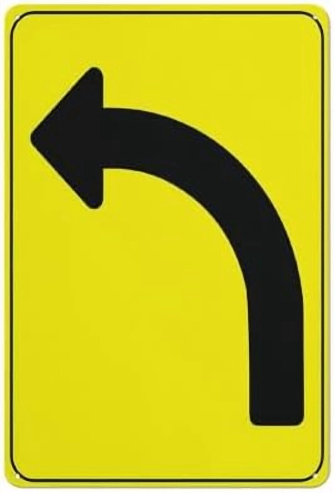 Bent Arrow Left Sign 8 X 12 Inches Rust Free Aluminum - Uv Protected ...