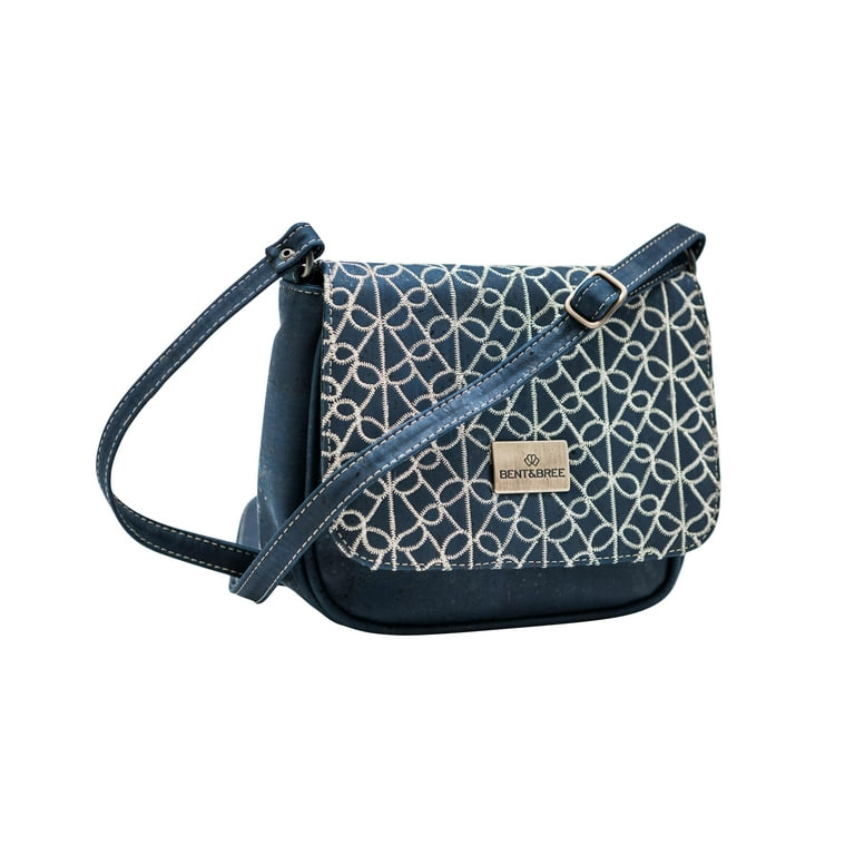 Bentu0026Bree Lily Bag w/adjustable strap and secure back zipper pocket,  Navy/Embroidery - Walmart.com