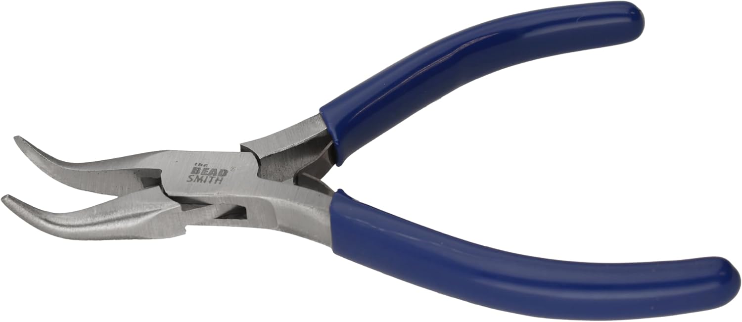 Bent Chain-Nose Pliers for Crafting and Repair, Jewelry Making Supplies