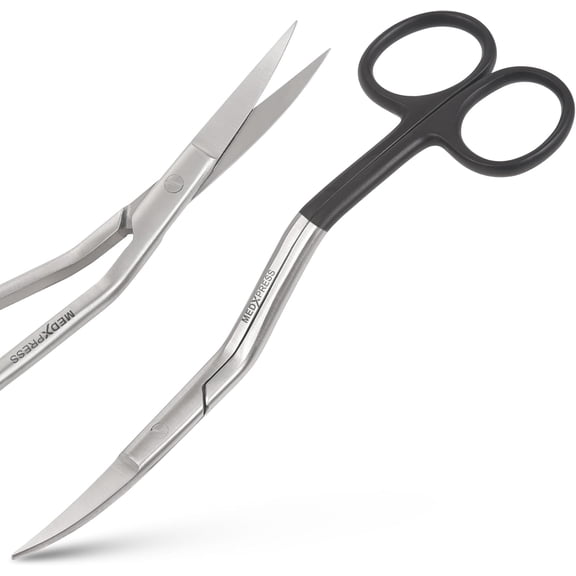 Bent Handle Double Curved Embroidery Scissors 6 Inch Stainless Steel for Fabric Stitches and Crafting Machine Sewing Applique scissors.