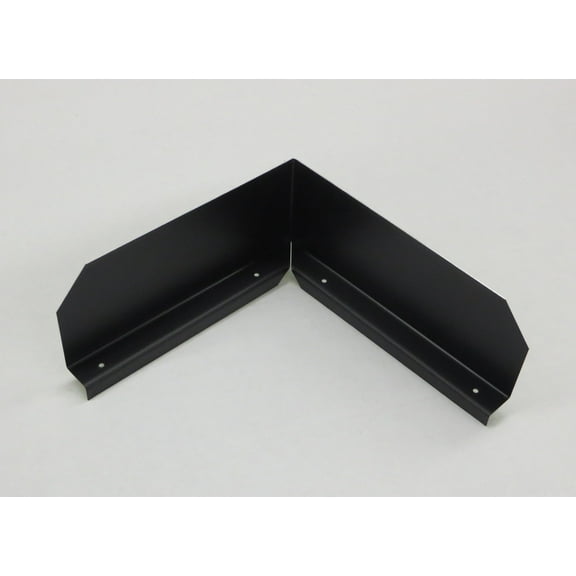 Bent (Inside Corner) Gutter Valley Splash Guards - 12 ct BLACK