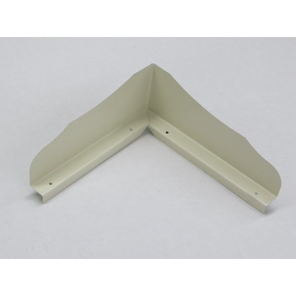 Bent (Inside Corner) Ornamental Gutter Valley Splash Guards - 12 ct ALMOND