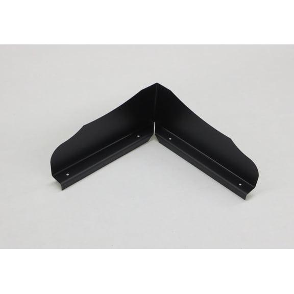 Bent (Inside Corner) Ornamental Gutter Valley Splash Guards - 12 ct BLACK