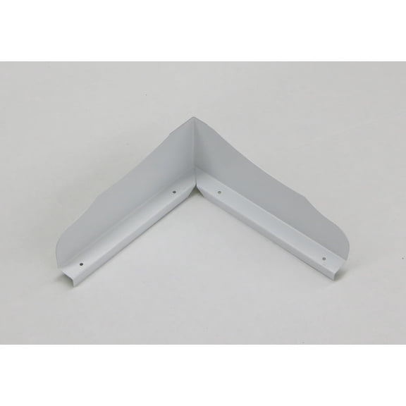 Bent (Inside Corner) Ornamental Gutter Valley Splash Guards - 12 ct LOW GLOSS WHITE