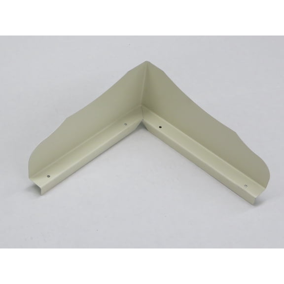 Bent (Inside Corner) Ornamental Gutter Valley Splash Guards - 3 ct ALMOND