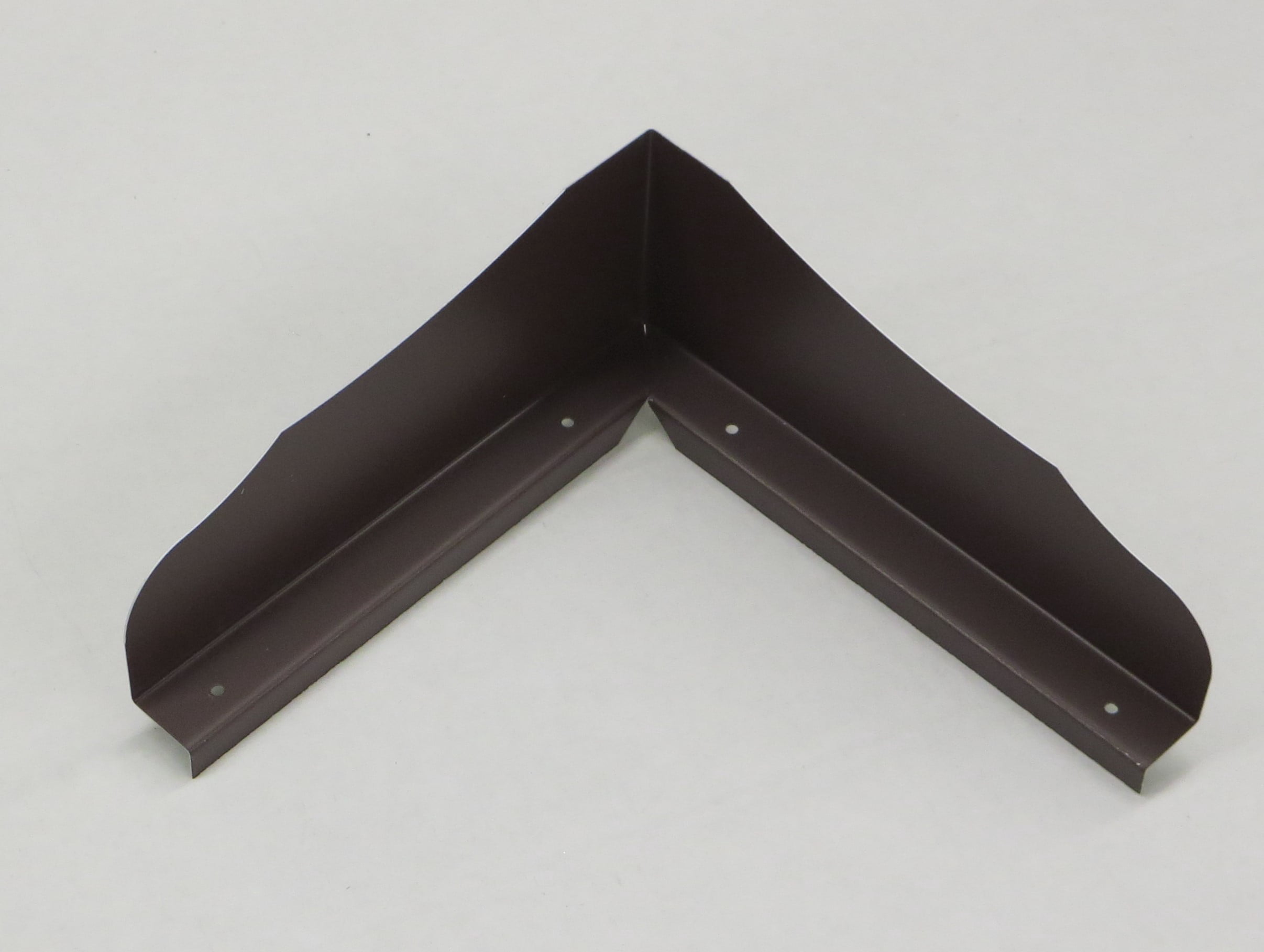 Gutter Valley Splash Guard - Straight 16" Aluminum Rain Guard (Royal Brown, 3-Pack)