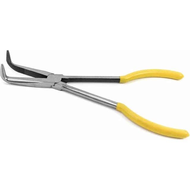 Bent Nose Pliers, Long Nose Pliers, 270mm / 11", 90 degree bend, for