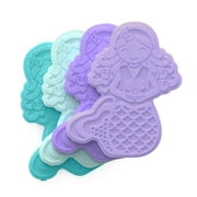 Bentgo Buddies Glitter Reusable Ice Packs - Slim Ice Packs for Lunch Boxes, Lunch Bags, and Coolers - Multicolored 4-Pack (Mermaid)