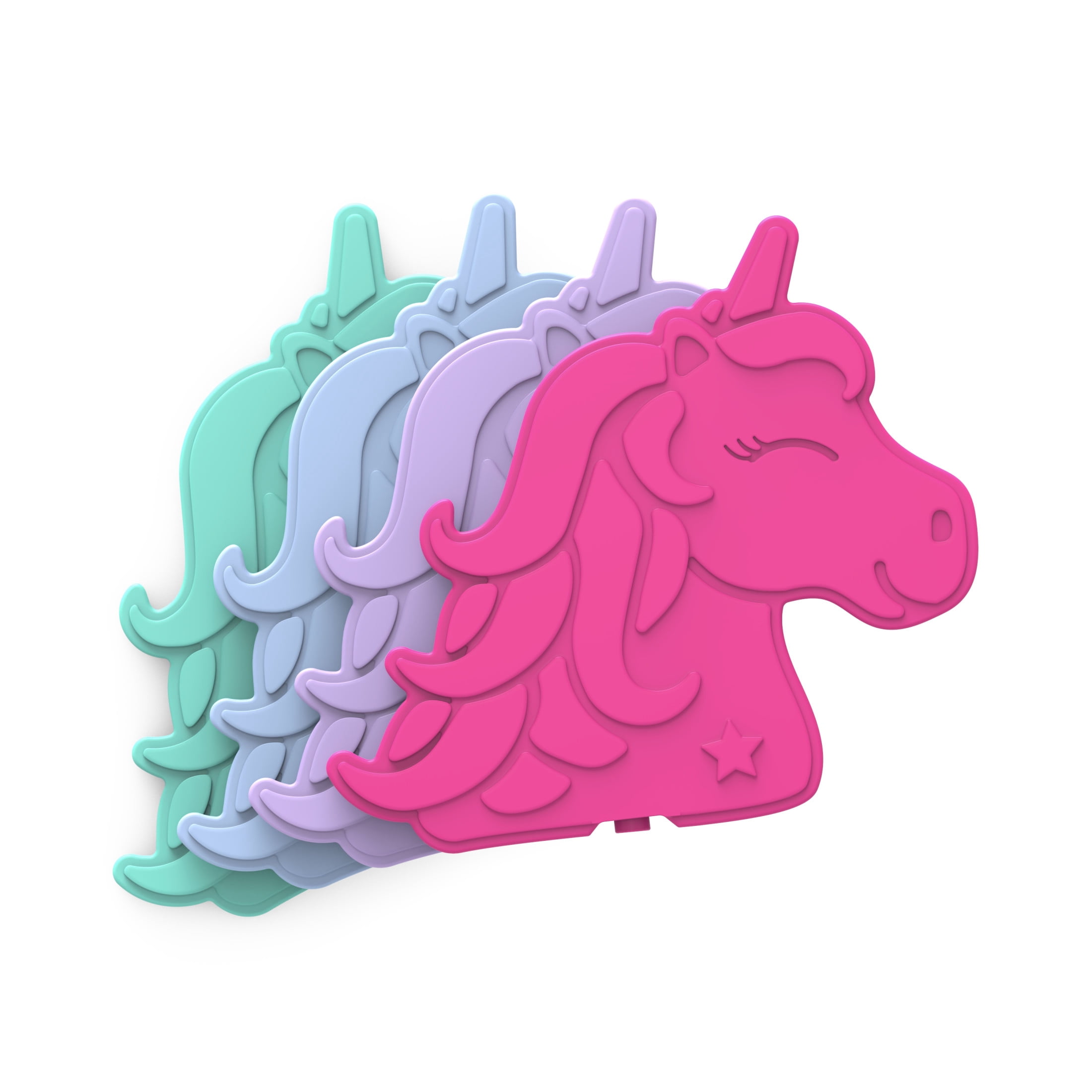 Bentgo Buddies Reusable Ice Packs - Slim Ice Packs for Lunch Boxes, Lunch Bags, and Coolers - Multicolored 4-Pack (Unicorn)