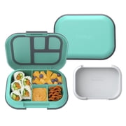 Bentgo Chill Kids Leak-Proof Lunch Box - 4-Compartment Bento Box with Built-In Ice Pack, 3.3 Cup Capacity, PFAS & BPA-Free, Microwave & Dishwasher Safe, Ideal Size for Ages 3 to 7 Electric Aqua