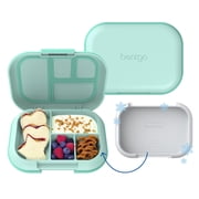 Bentgo Chill Kids Leak-Proof Lunch Box - 4-Compartment Bento Box with Built-In Ice Pack, 3.3 Cup Capacity, PFAS & BPA-Free, Microwave & Dishwasher Safe, Ideal Size for Ages 3 to 7 Aqua