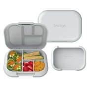Bentgo Chill Kids Leak-Proof Lunch Box - 4-Compartment Bento Box with Built-In Ice Pack, 3.3 Cup Capacity, PFAS & BPA-Free, Microwave & Dishwasher Safe, Ideal Size for Ages 3 to 7 Gray