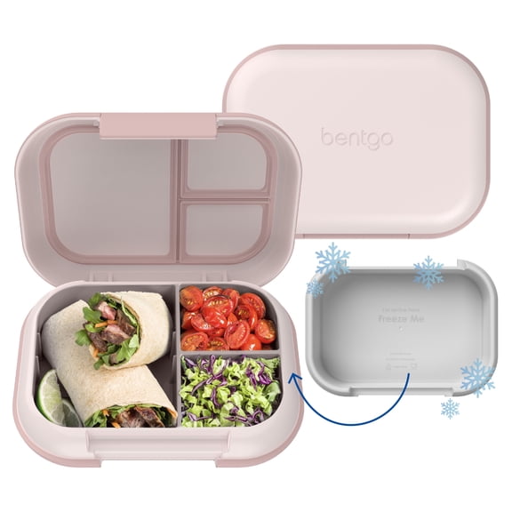 Bentgo Chill Max Leak-Proof XL Lunch Box - Included Ice Pack Keeps Food Cold; 5-Cup Capacity for Ages 8+, 3 or 4 Compartment Bento Box, BPA-Free, Dishwasher Safe (Pink Cloud & Blush)