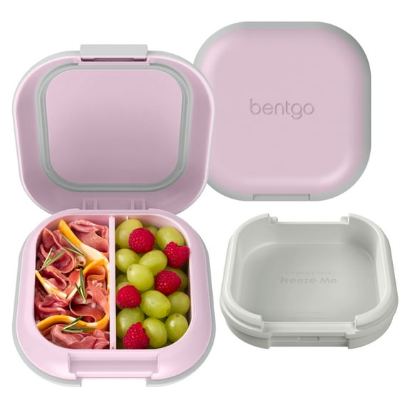 Bentgo Chill Mini Leak-Proof Lunch Box – Built-In Ice Pack Keeps Food Cold, 2.7-Cup Capacity for Snacks or a Sandwich, 3 or 4 Compartments, PFAS & BPA-Free, Ideal for Adults & Kids 3+ (Lilac Mist)