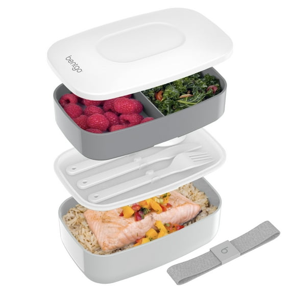 Bentgo Classic - Adult Bento Box, Stackable 3-Compartment Lunch Box, BPA-Free