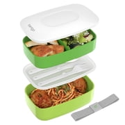 Bentgo Classic - Adult Bento Box, Stackable 3-Compartment Lunch Box with Removable Utensil Set and Sealing Strap, BPA-Fr
