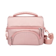 Bentgo Deluxe Lunch Bag - Durable and Insulated Lunch Tote with Zippered Outer Pocket, Internal Mesh Pocket, Padded & Adjustable Straps, & 2-Way Zippers - Fits Most Bentgo Lunch Boxes (Blush)