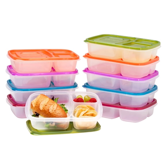 Bentgo Easyboxes 3-compartment Meal Containers (classic (10-pack))