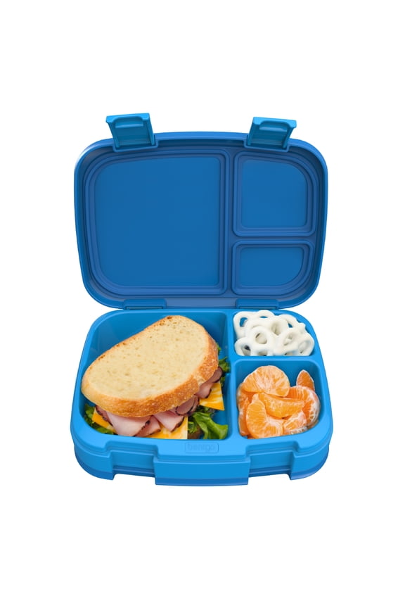 Fresh – Leak-Proof, Versatile 4-Compartment Bento-Style Lunch Box with Removable Divider, Portion-Controlled Meals for Teens and Adults On-The-Go – BPA-Free, Food-Safe Materials (Blue)