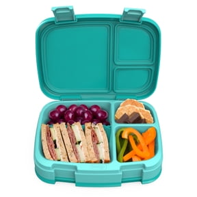 Bentgo Fresh, Leak-Proof, Versatile 4-Compartment Bento-Style Lunch Box with Removable Divider, Portion-Controlled Meals for Teens and Adults On-The-Go, BPA-Free, Food-Safe Materials (Aqua)