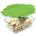 thumbnail image 1 of Bentgo Glass (Green) – Leak-Proof, 3-Compartment Oven-Safe Glass Lunch Container | Ideal for Portion-Control, Food Storage & Healthy On-the-Go Meals – FDA-Approved, BPA-Free, Food-Safe Materials, 1 of 7