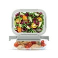 thumbnail image 1 of Bentgo® Glass Leak-Proof Food Storage 4-Piece Set (One 4.4 Cup Container and One 6.3 Cup Container) - Durable 1-Compartment Meal Prep Containers & Airtight Locking Lids (Pebble/Fog), 1 of 8