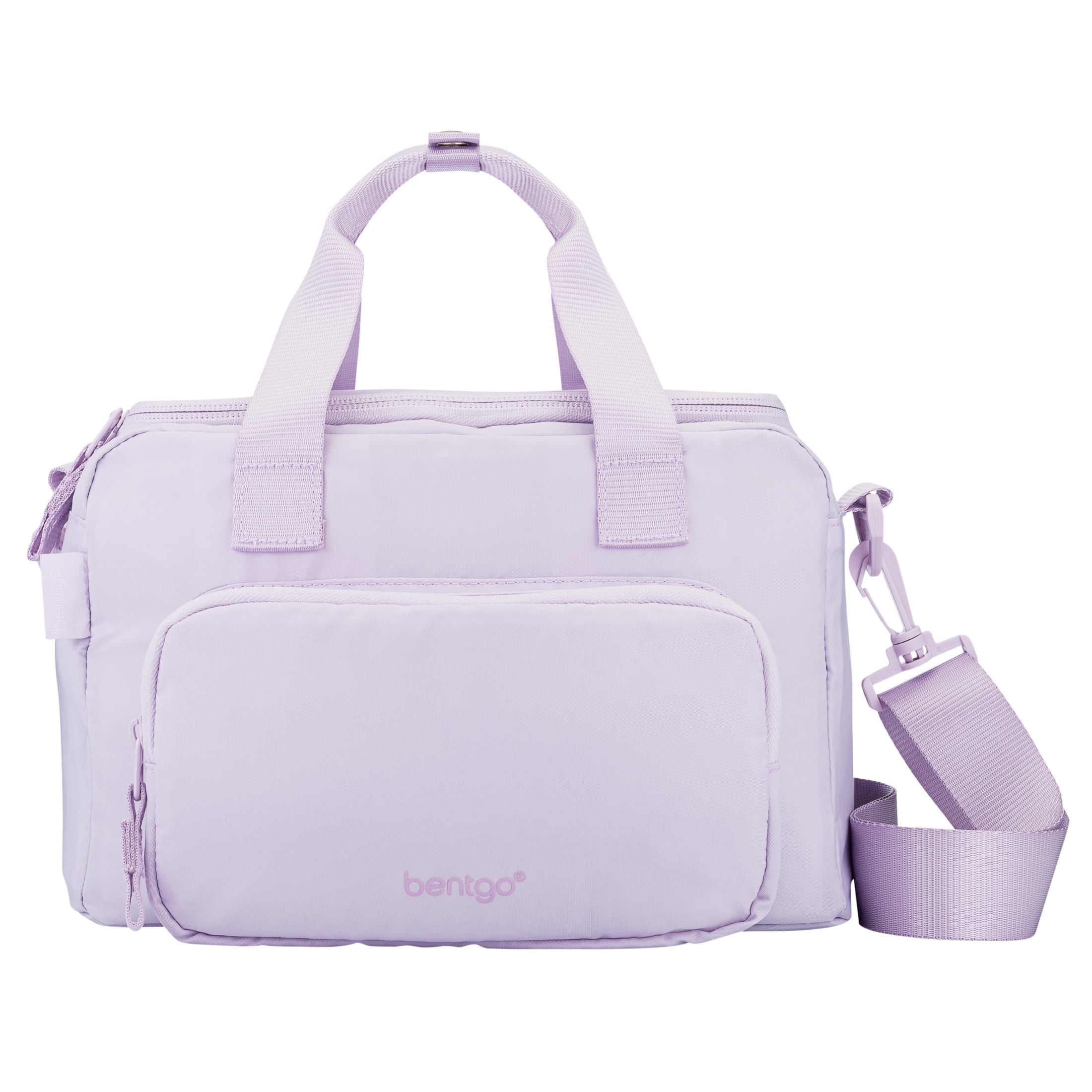 Bentgo Insulated Lunch Bag – Extra-Large Capacity Adult Lunch Bag with Shoulder Strap and External Storage Compartment, Durable, Lightweight, Ideal for Work, School, & Meals On the Go (Lavender)