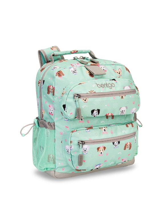 Kids Backpack - Lightweight 14” Backpack in Unique Prints for School, Travel, & Daycare - Roomy Interior, Durable & Water-Resistant Fabric, & Loop for Lunch Bag (Puppy Love)