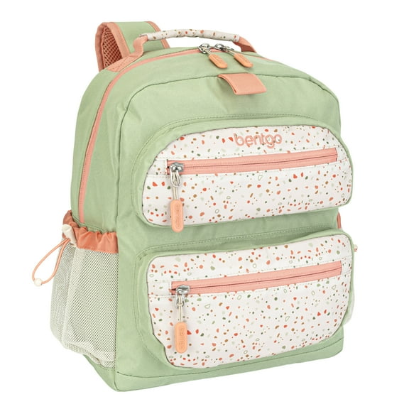Bentgo® Kids Backpack (Whimsy & Wonder Collection) - Lightweight 14’’ for School, Travel & Daycare - Ideal for Kids 4+, Durable & Water-Resistant, Roomy Interior, Loop for Lunch Bag (Geo Speckle)