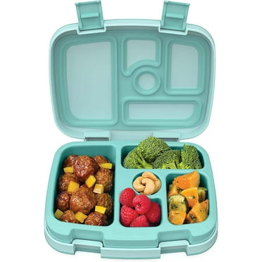 Bentgo Kids Leak-Proof, 5-Compartment Bento-Style Kids Lunch Box - Ideal Portion Sizes for Ages 3 to 7, BPA-Free, Dishwasher Safe, Food-Safe Materials (Seafoam)
