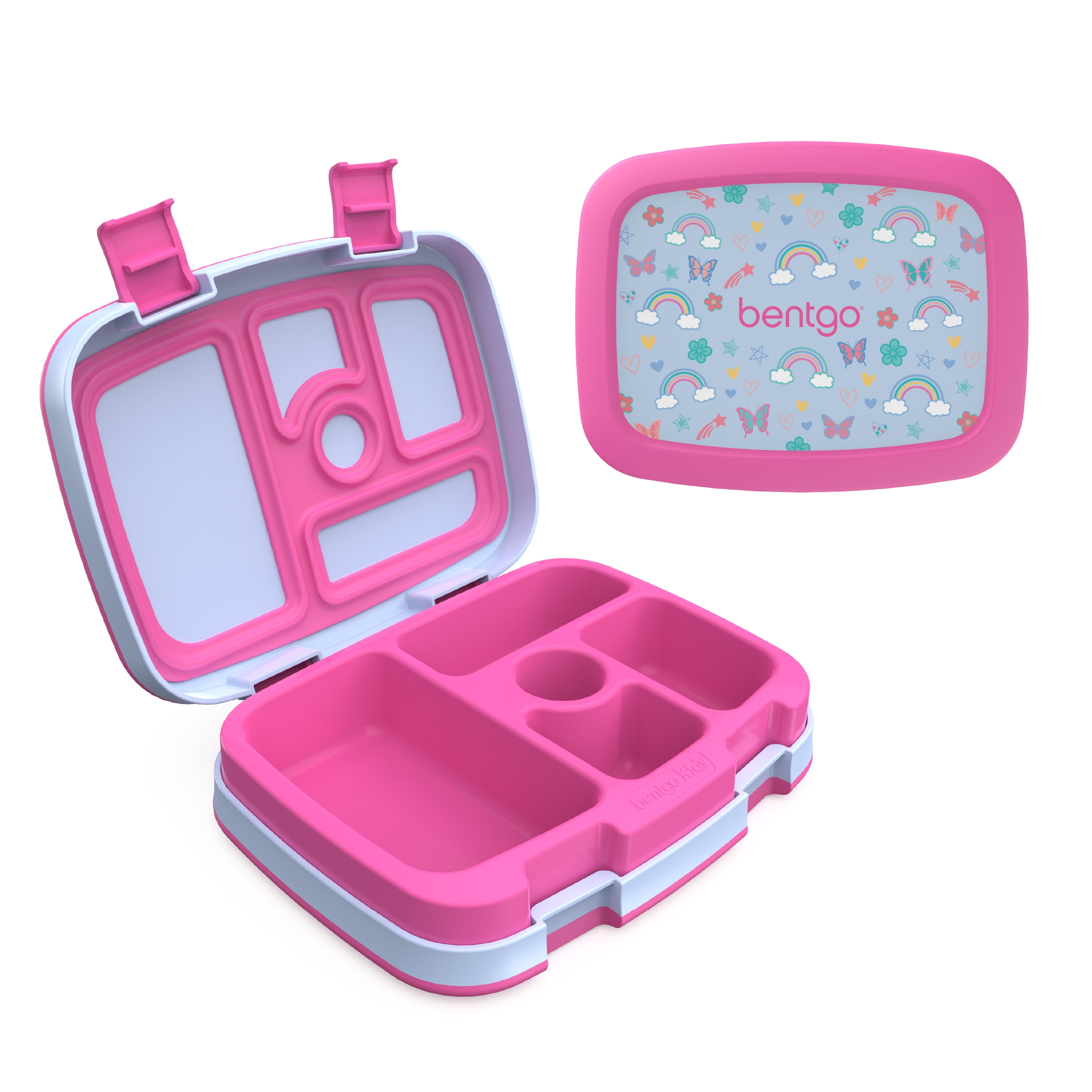 Bentgo® Kids 5-Compartment Lunch Box - Glitter Design for  School, Ideal for Ages 3-7, Leak-Proof, Drop-Proof, Dishwasher Safe, & Made  with BPA-Free Materials (Glitter Edition - Silver) : Home & Kitchen